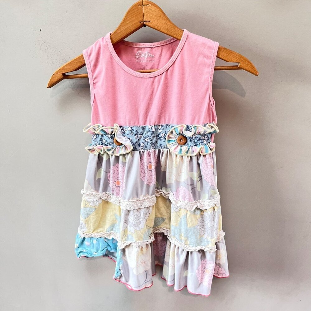 Tutu and‎ Lulu Ruffles Girls Tiered Layer Dress- Size  5-6Y